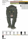 Crouching Black panther Machine Embroidery Design - 4 sizes