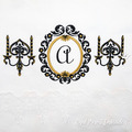 Machine Embroidery Designs Blank Monogram and chandeliers