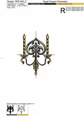 Machine Embroidery Designs Blank Monogram and chandeliers