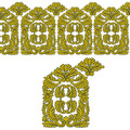 Machine Embroidery Design Blue Hungarian border