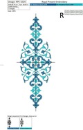 Blue Ottoman motif - 5 sizes