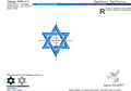 Machine Embroidery Design Blue Star of David