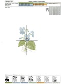 Blue Violets Machine Embroidery Design