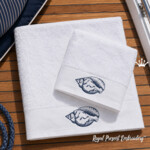 Vintage Marine Seashell Bluework Machine Embroidery Design - 3 Sizes