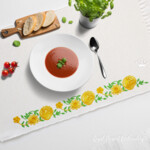 Border of yellow roses