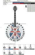 Machine Embroidery Design Born to be rock star - 2 sizes