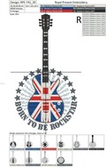 Machine Embroidery Design Born to be rock star - 2 sizes
