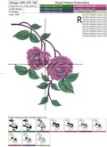 Hanging branch of roses - 3 sizes