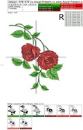 Hanging branch of roses - 3 sizes
