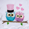 Machine Embroidery Design Bride and Groom Owls - 3 sizes