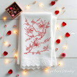 RedWork Spring Butterflies - 4 sizes