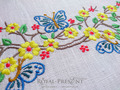 Machine Embroidery Design Butterflies on a branch - 2 sizes