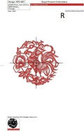 Machine Embroidery Design Chinese Rooster