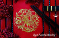 Machine Embroidery Design Chinese Rooster