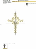 Christian Cross Machine Embroidery Design - 2 sizes