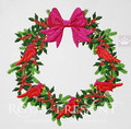 Machine Embroidery Design Christmas Festive Wreath - 3 sizes