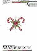 Machine Embroidery Design Christmas Lollipops - 3 sizes