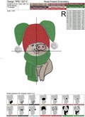 Machine Embroidery Design Christmas Piggy - 4 sizes