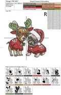Christmas Puppies Pug and Chihuahua - 2 sizes