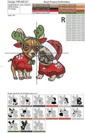 Christmas Puppies Pug and Chihuahua - 2 sizes