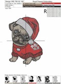 Christmas Puppy Pug - 4 sizes