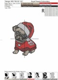 Christmas Puppy Pug - 4 sizes
