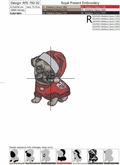 Christmas Puppy Pug - 4 sizes