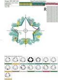Christmas Star Frame Machine Embroidery Design - 3 sizes
