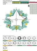 Christmas Star Frame Machine Embroidery Design - 3 sizes