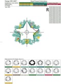 Christmas Star Frame Machine Embroidery Design - 3 sizes