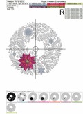 Machine Embroidery Design Christmas Wreath - 3 sizes