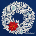 Machine Embroidery Design Christmas Wreath - 3 sizes