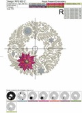 Machine Embroidery Design Christmas Wreath - 3 sizes