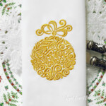 Gold Swirl Christmas ball - 4 sizes