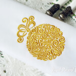 Gold Swirl Christmas ball - 4 sizes