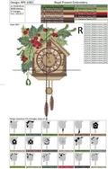 Machine Embroidery Design Christmas clock - 2 sizes