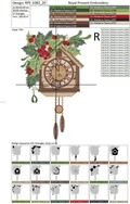 Machine Embroidery Design Christmas clock - 2 sizes