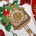 Machine Embroidery Design Christmas clock - 2 sizes