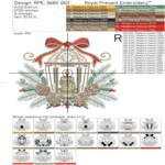 Vintage Christmas Lantern and Pinecone - 4 sizes