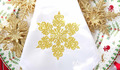 Gold Swirl Christmas snowflake - 4 sizes