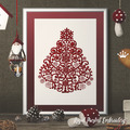 Ornate Christmas tree Machine Embroidery Design - 6 sizes