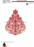 Ornate Christmas tree Machine Embroidery Design - 6 sizes
