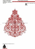 Ornate Christmas tree Machine Embroidery Design - 6 sizes