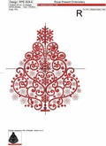 Ornate Christmas tree Machine Embroidery Design - 6 sizes