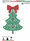 Jewelry Christmas tree with rubies - 3 sizes
