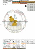 Machine Embroidery Design Circular Chickens