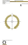 Machine Embroidery Design Circular laurel monogram blank - 2 sizes