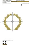 Machine Embroidery Design Circular laurel monogram blank - 2 sizes