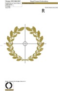 Machine Embroidery Design Circular laurel monogram blank