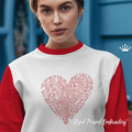 Machine Embroidery Design Computer heart - 5 sizes